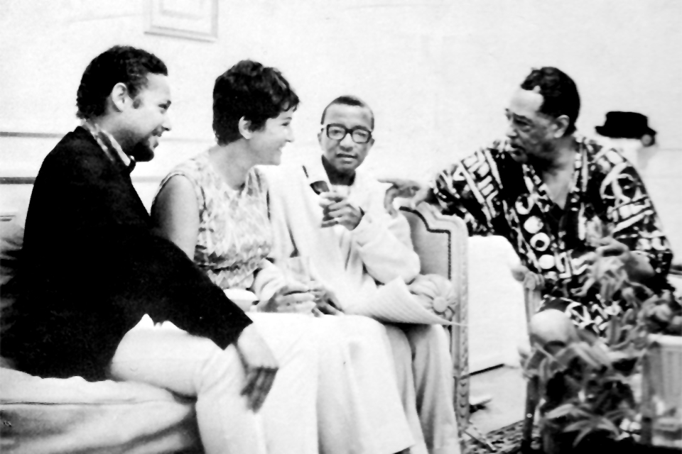 Stevie James, Lilian Terry, Billy Strayhorn and Duke Ellington
          Antibes/Juan les Pins, 1966